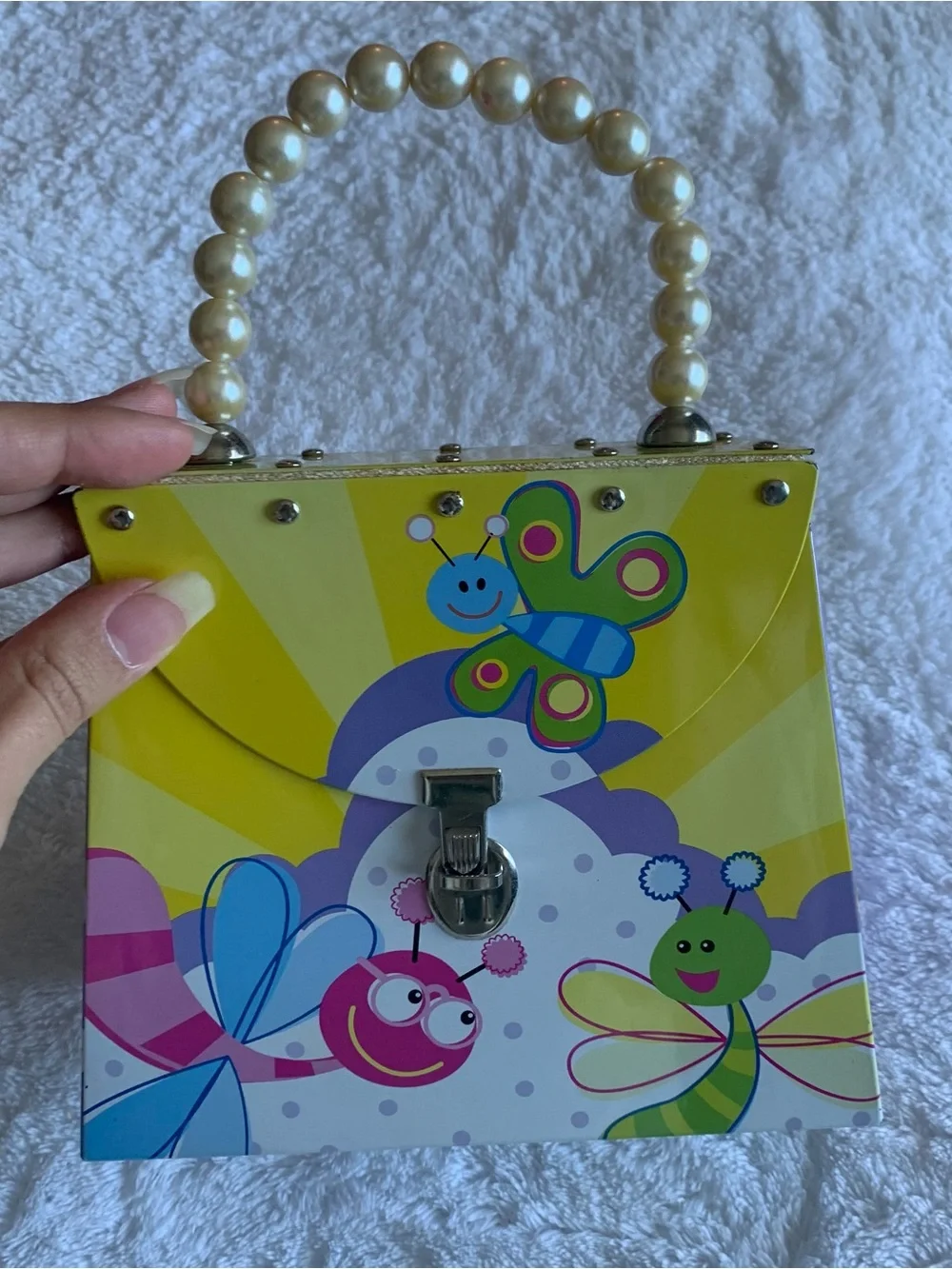 Cute Butterfly & bug Novelty tin Handbag
